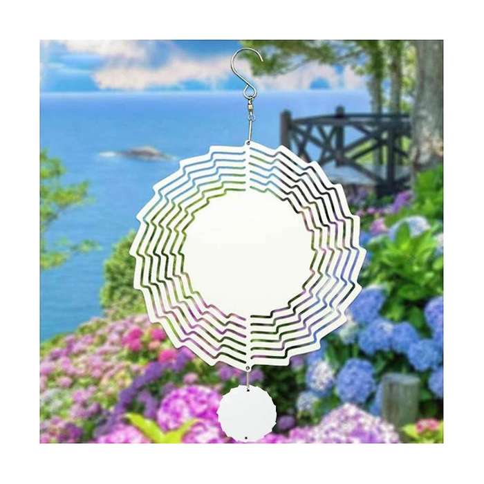 6pcs 8inch Sublimation Wind Spinner Blanks 3d Wind Spinners Hanging Wind Spinners Windmill for Outd