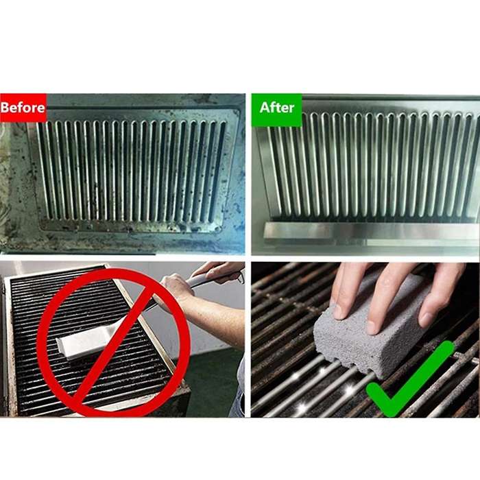 6pcs Bbq Grill Clean Brick Block Barbecue Cleaning Stone Bbq Racks Stains Grease Cleaner Gadgets Ki