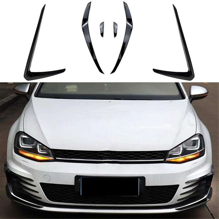 6pcs Car Front Bumper Spoiler Splitter Cover Fog Light Splitter Trim for Golf 7 Golf Mk7 2013-2016 1