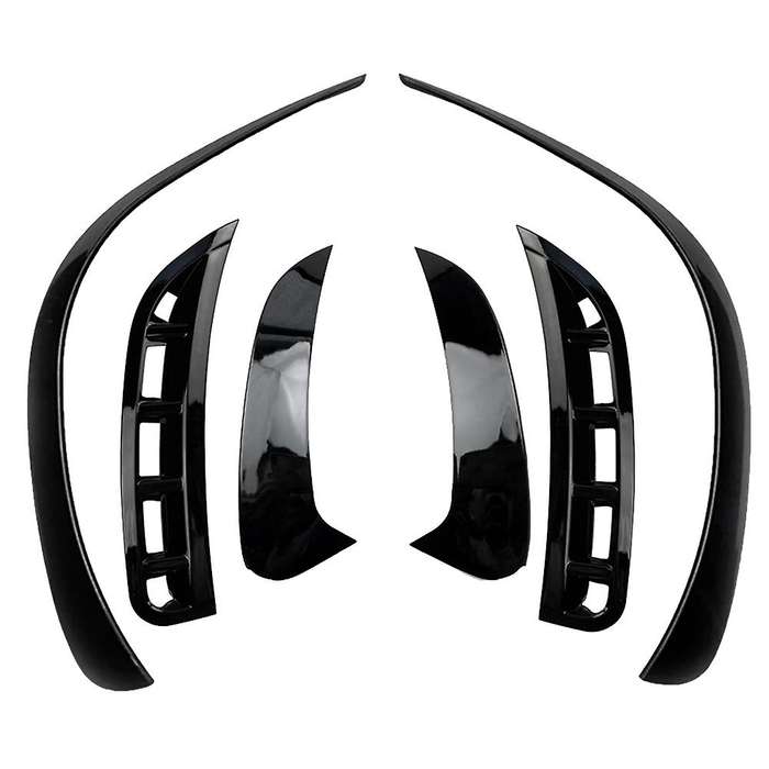 6Pcs Car Front&Rear Bumper Splitter Spoilers Trim for - GLE W167 2020 AMG Gloss Black