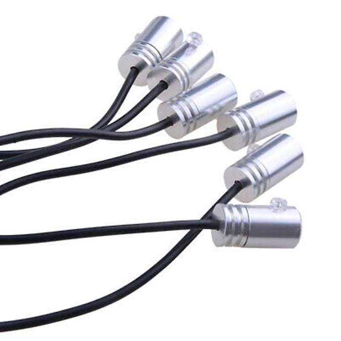 6Pcs Car RGB Interior Decoration Lights APP Bluetooth Control Atmosphere Lamp Wireless Standalone Co