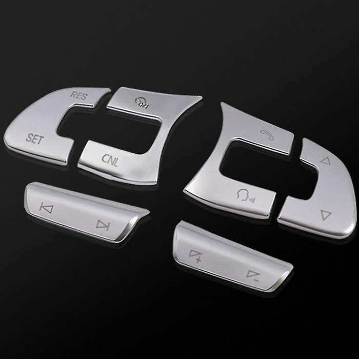 6Pcs Car Steering Wheel Button Knob Trim Cover Sticker for B7 B8 GOLF MK7 Automotive Interior Trim