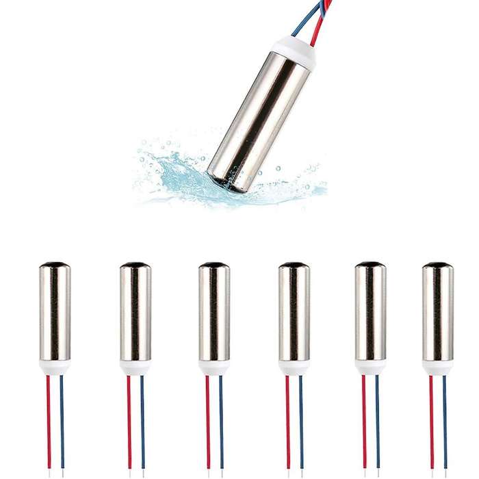 6PCS DC CorelessVibration Motor 7X25Mm Waterproof Vibration Motor 1-6V 8000-2000RPM Suitable for Vib