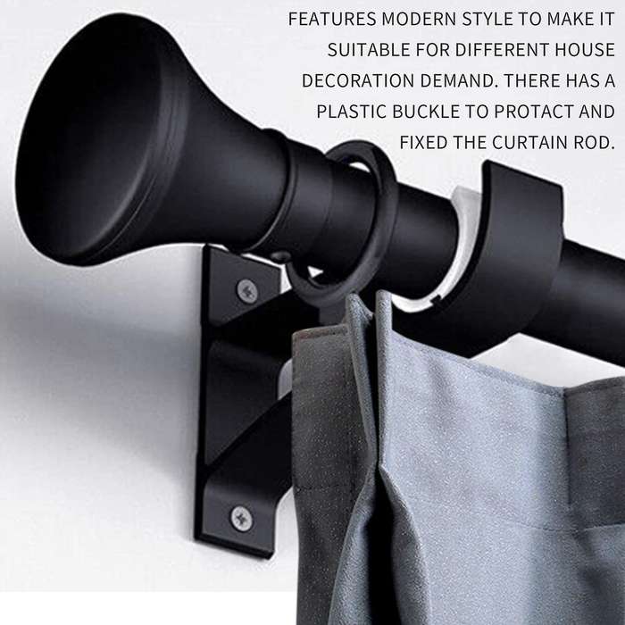 6pcs Curtain Rod Bracket Set Single Hole Small Curtain Rod Hooks for Wall Heavy Duty Curtain Draper
