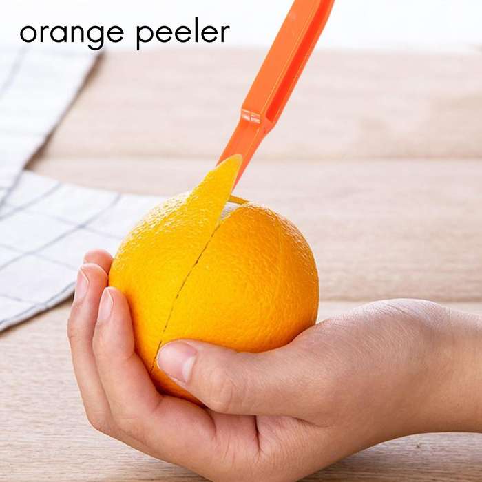 6PCS Easy Orange Citrus Peeler in Orange Color Kitchen Tool