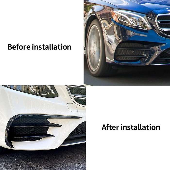 6Pcs Front Bumper Fog Lamp Eyebrow Grille Cover Trim Spoiler for E Class W213 E200 E260 E300 2016-20
