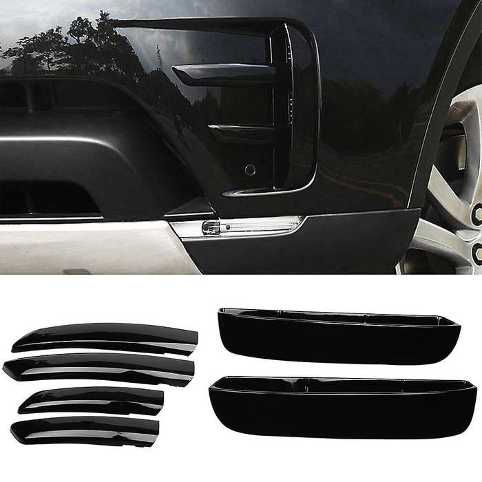6Pcs Front Fog Lamp Cover Trim for 5 2017-2018 Black ABS Plastic Fog Lamp Trim