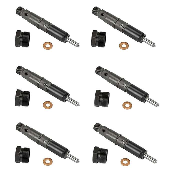 6Pcs Fuel Injector Set W/Ring Kit 3283562 for 5.9L KDAL59P6 Nozzle Holder P7100 1994-1998