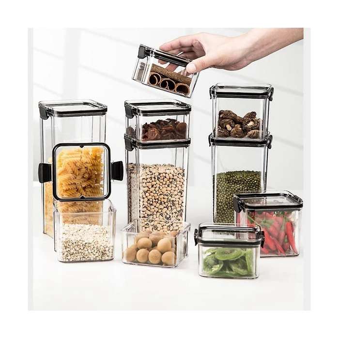 6pcs Kitchen Containers Seasoning Box Organizer Storage Jars for Cereals Jar for Bulk Jars with Lid