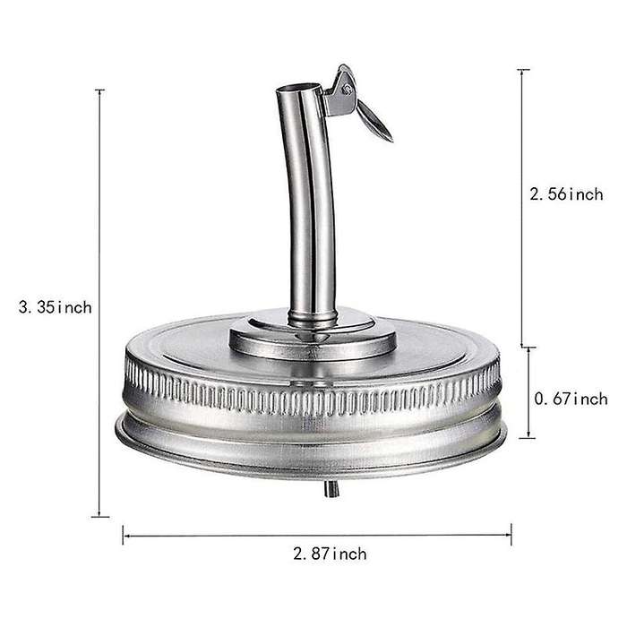 6Pcs Mason Jar Pour Spout Lid, Jar Oil Spout Lid Oil Pour Spout Dispenser with Caps Liquor Bottle Sp