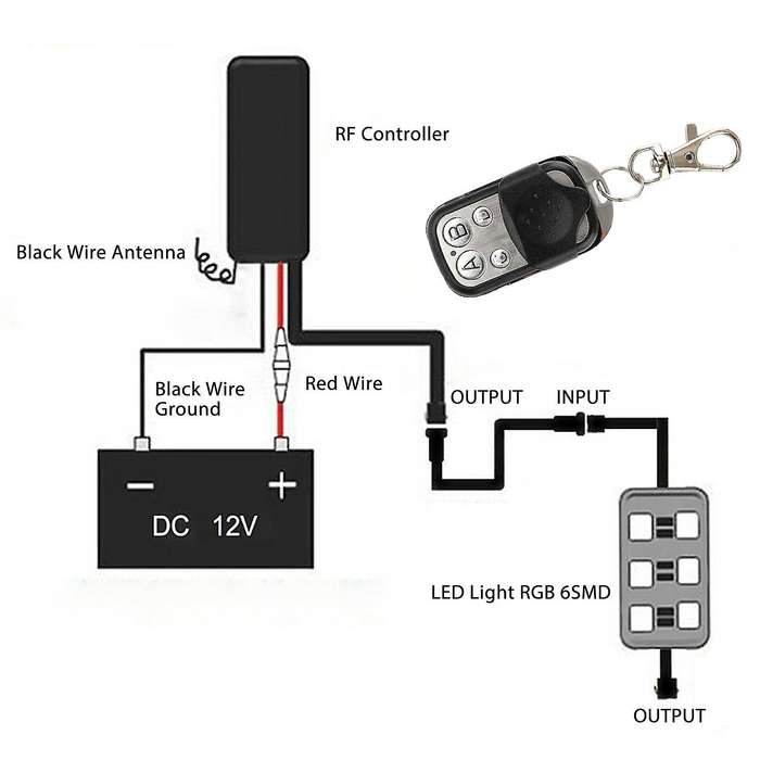 6Pcs Motorcycle ATV RGB LED Neon Under Glow Light Strip Kit Atmosphere Lights