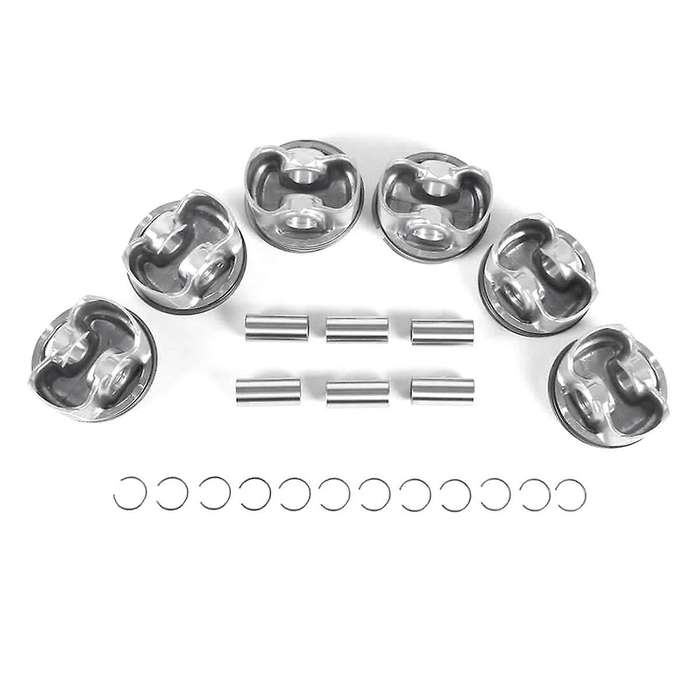 6Pcs Pistons & Rings Kit 2720303717 2720304017 A2720301018 for E-CLASS M272 CL203 S204 W211 S211 W2