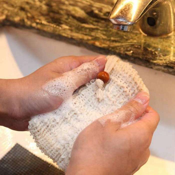 6Pcs Soap Foaming Net Soap Mesh Bubble Mesh Bag Soap Saver Net Mesh Bag Dispenser Bathroom Shower Ac