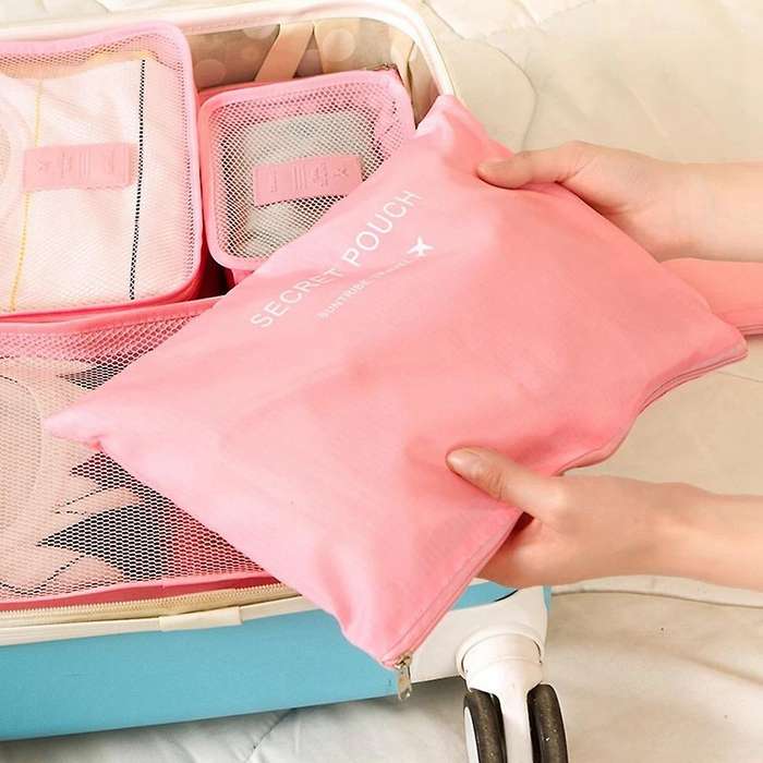 6PCS Travel Storage Bag Set for Clothes Tidy Organizer Wardrobe Suitcase Pouch Travel Organizer Bag