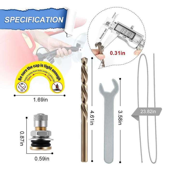6Pcs Universal Car Fuel Gas Can Vent Caps Stainless Steel Gas Can Replacement Vent Plug Gas Jug Vent