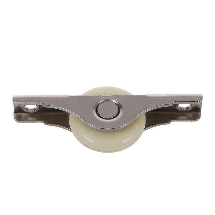 6PCS White Doors Single Nylon Sliding Roller Pulley Wheel 62mm Length