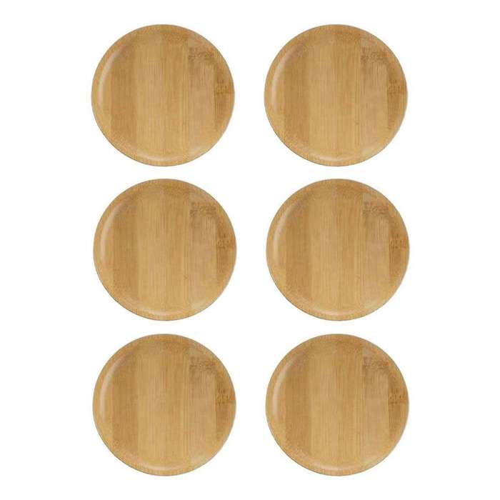 6Pcs Wine Glass Topper, 4Inch Wine Glass Charcuterie Topper Bamboo Wine Glass Topper Coasters