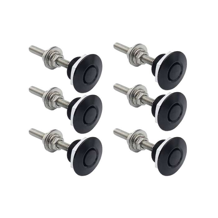 6set 1.25inch Aluminum Vehicle Hood Pins-quick Release Lock Latch Bumper, License Plate Lock Clip,