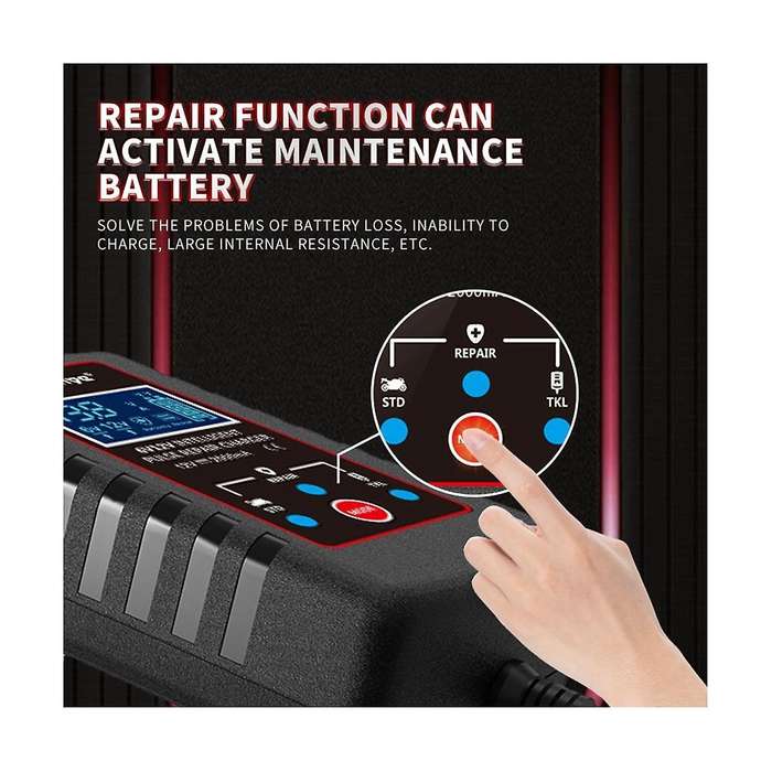 6v 12v Fully Automatic Smart Charger 2a High Power Portable Car Motorcycle Battery Charger for Batte