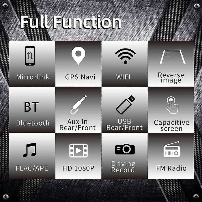 7 Inch Android8.1 Car Radio Stereo GPS Navi Bluetooth USB AUX-IN Press Car Multimedia Player, 9706