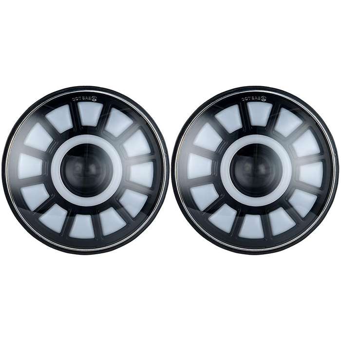 7 Inch Led Headlight Assembly Turn Signal for JK TJ CJ Sealed Beam DRL LED Headlight Hi Low Beam 1Pa