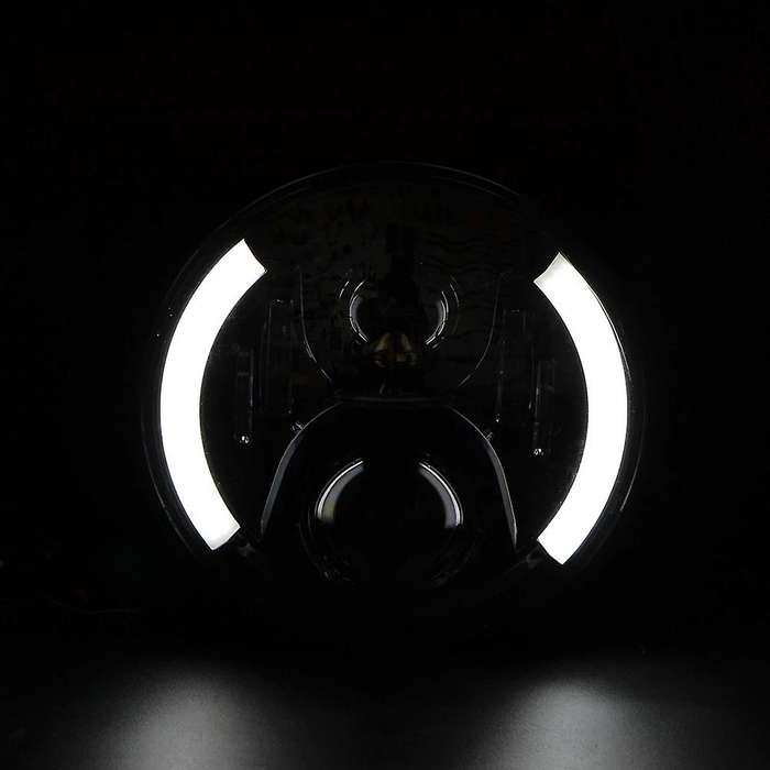 7 Inch Motorcycle LED Headlights Motorcycle LED Round Headlights with Amber Turn Signals for Softail