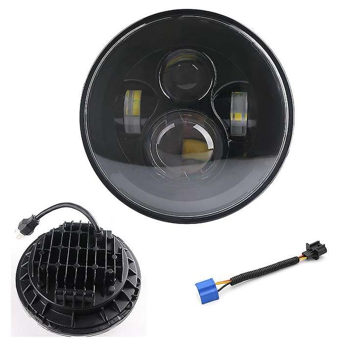 7 Inch Round Super White LED Headlight for 2014-2019 Street Glide Special for JK TJ LJ CJ, Hi-Lo Bea