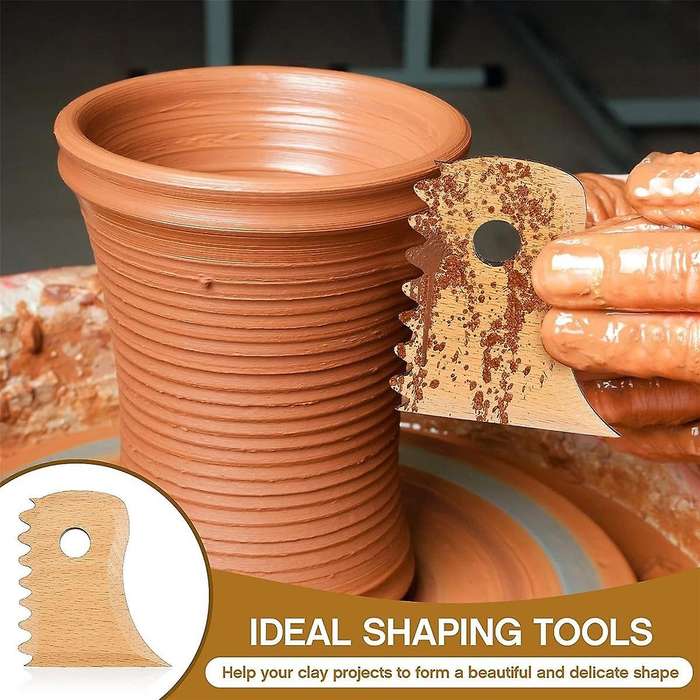7 Pieces Pottery Tools Pottery Foot Shaper Tools Pottery Trimming Tools Pottery Profile Rib Bundle F