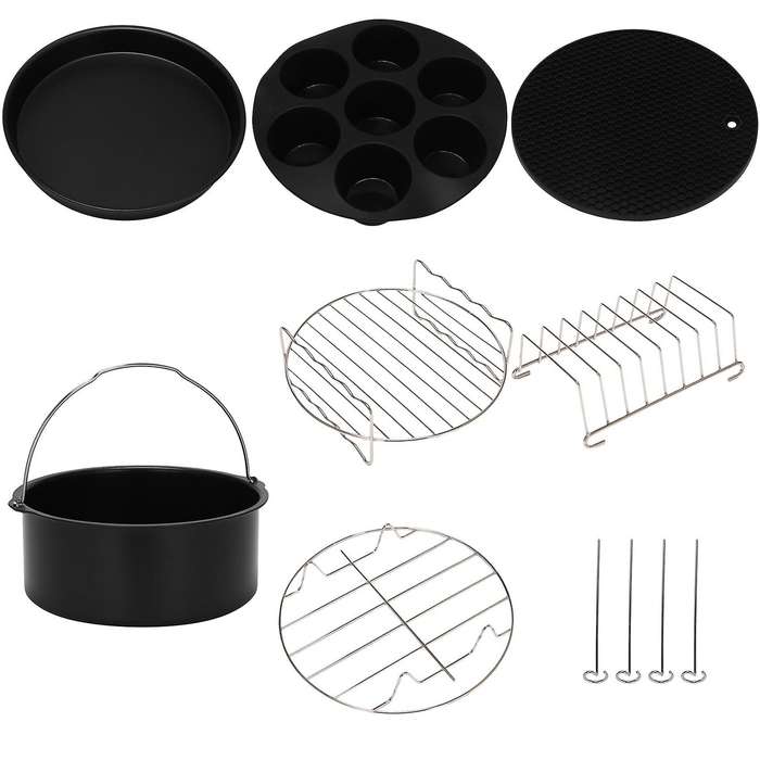 7 Set Pressure Cooker, Steamer & Air Fryer Bakeware Accessories Compatible for Ninja Foodi 5&6.5&8