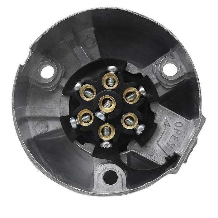 7 Pin Trailer Plug 12v Rv Sockets with Bracket for Trailer Signal Lamp Connectors Display Trailer Ac