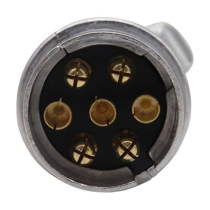 7 Pin Trailer Plug 12v Rv Sockets with Bracket for Trailer Signal Lamp Connectors Display Trailer A