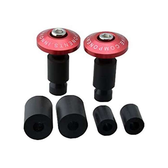 7/8 inch Handle Bar End Weights Handlebar Grips Cap Anti Vibration Slider Plug for (Red)