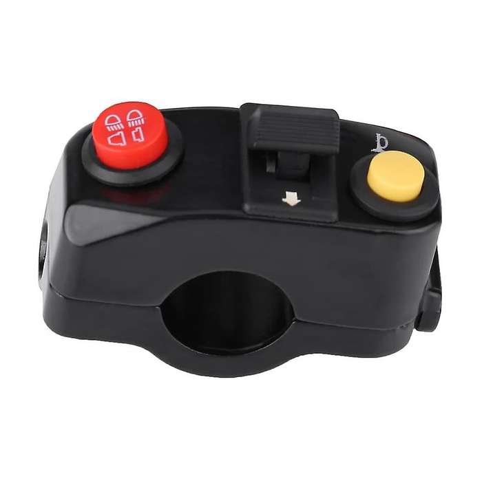 7/8inch 22MM Motorcycle Handlebar Switches with Horn Turn Signal High Low Beam Control-Black