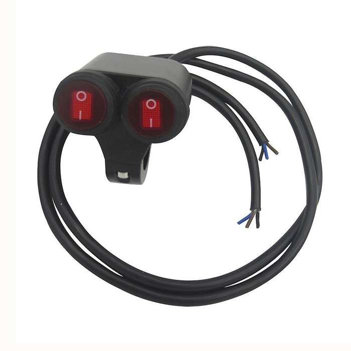 7/8inch Motorcycle Handlebar Double Control Button Switch Headlight Hazard Brake Fog Light on Off Sw
