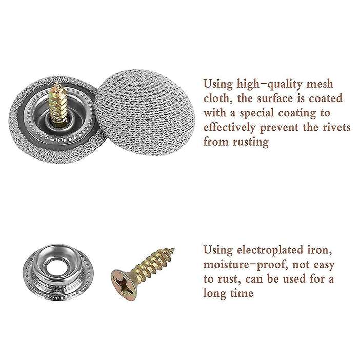 70Pcs Car Roof Repair Rivet Kit Car Roof Buckle Retainer with Torsion Pin and Installation Tool Kit