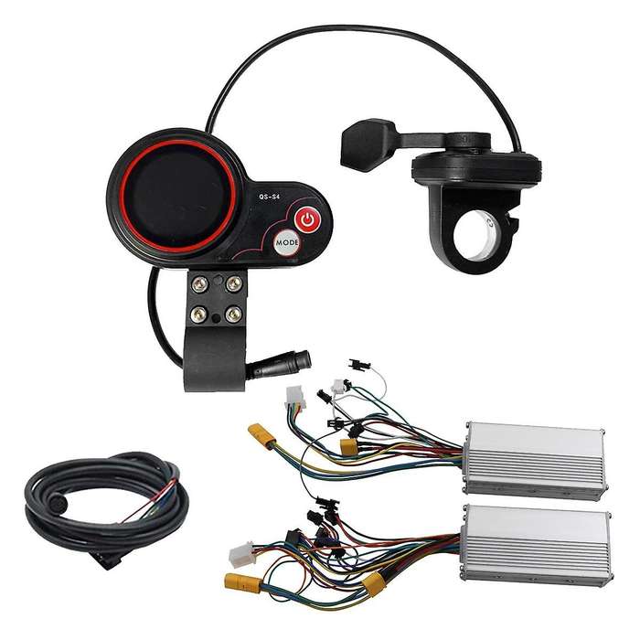 72v Qs-s4 Thumb Throttle Lcd Display Meter Kit+48v 800w Dual Drive Controller Only for Zero 11x Elec