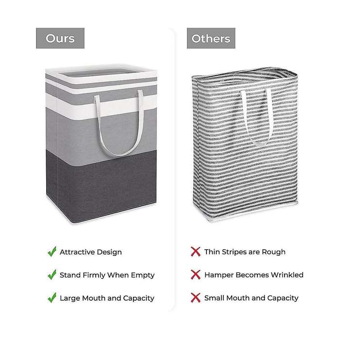 75l Waterproof Foldable Laundry Basket Laundry Hamper with Handles Bathroom Laundry Organizer Basket