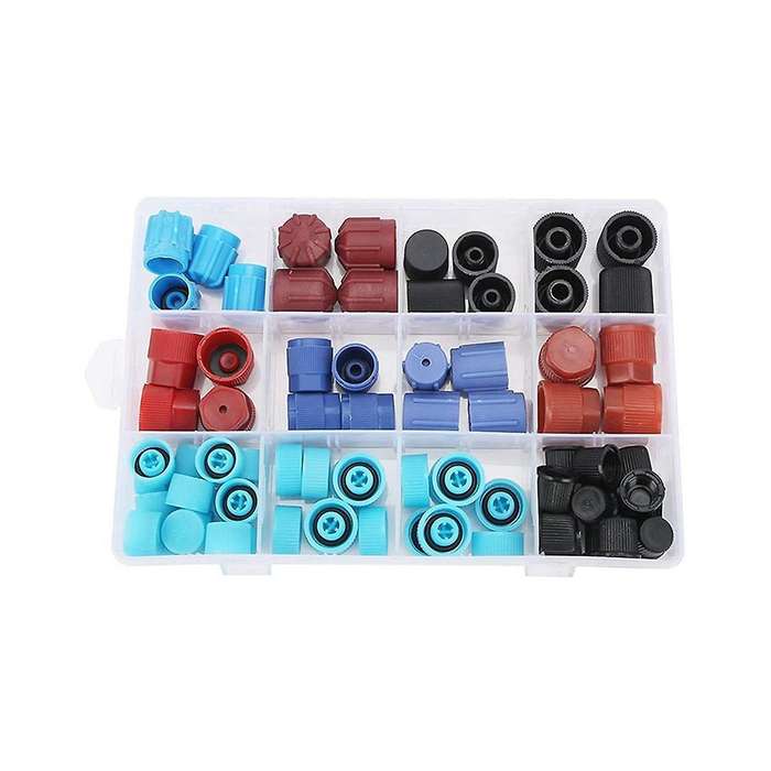 77 Pieces Box Universal Car Air Conditioner Dust Cover Replacement A C System High Low Side Port Cap