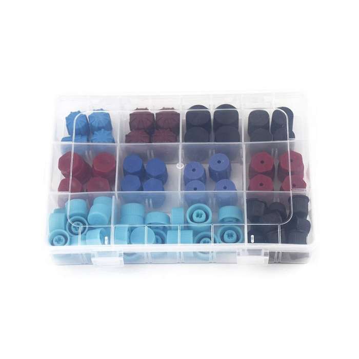 77 Pieces Box Universal Car Air Conditioner Dust Cover Replacement A C System High Low Side Port Cap