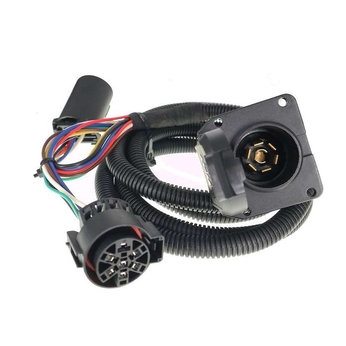 7-Foot Vehicle-Side Truck Bed 7-Pin Trailer Wiring Harness Extension for Select Ram