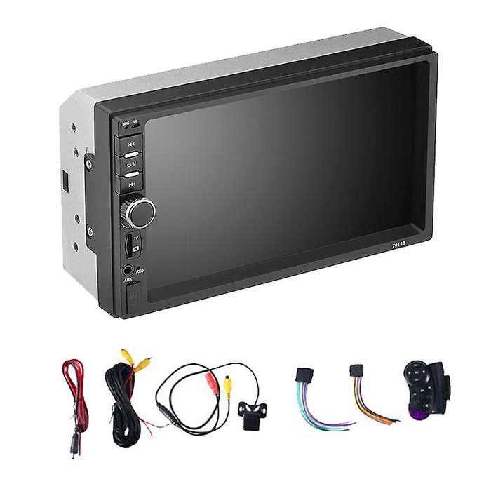 7Inch Double 2 DIN Car MP5 Player Bluetooth Press Screen Stereo GPS Navigation Radio with Rear View