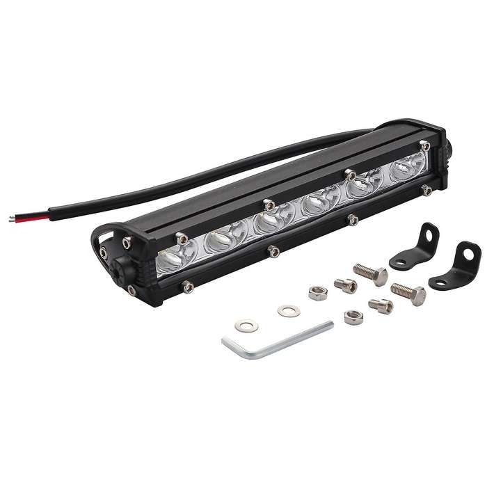 7Inch Ultra-Slim Single Row Off Road LED Light Bar 1800LM 18W Waterproof Spot Flood Combo Light for