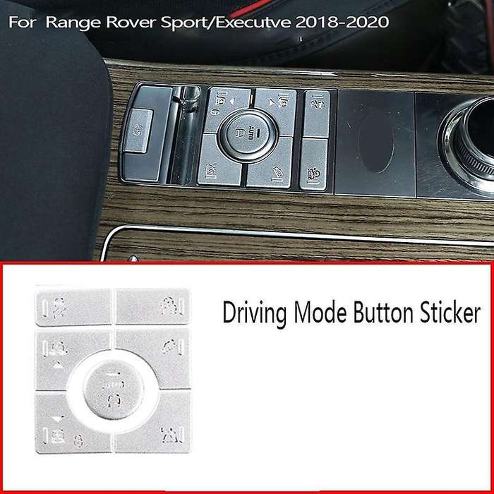 7Pc Car Driving Mode Button Sticker Metal Center Console Button for Range Sport 2018-2020