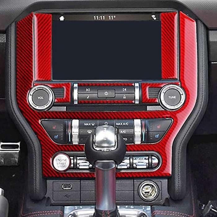 7Pcs Car Interior Accessories Center Console Carbon Fiber Decor Sticker Fits for 2015-2019