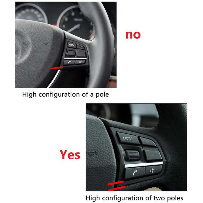 7Pcs Car Steering Wheel Button Switch Cover Trim Stickers for 5/7 Series GT F10 F07 F01 X3 X4 F25 F2