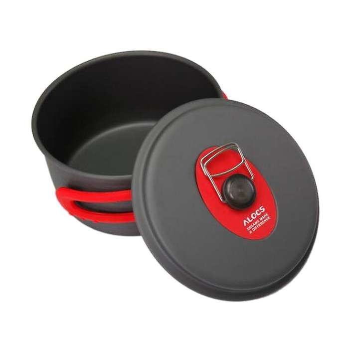 7Pcs Outdoor Camping Hiking Picnic Cookware Set with Frying Pan Pot Kettle Sets Fold Camping Hiking