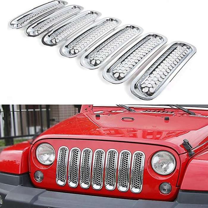 7Pcs Upgrade Version Clip-on Grille Front Mesh Grille Inserts for 2007-2015