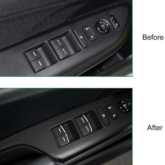 7Pcs Window Control Switches Trims Window Lift Button Decals for 10Th Gen 2020 2019 2018 2017 2016