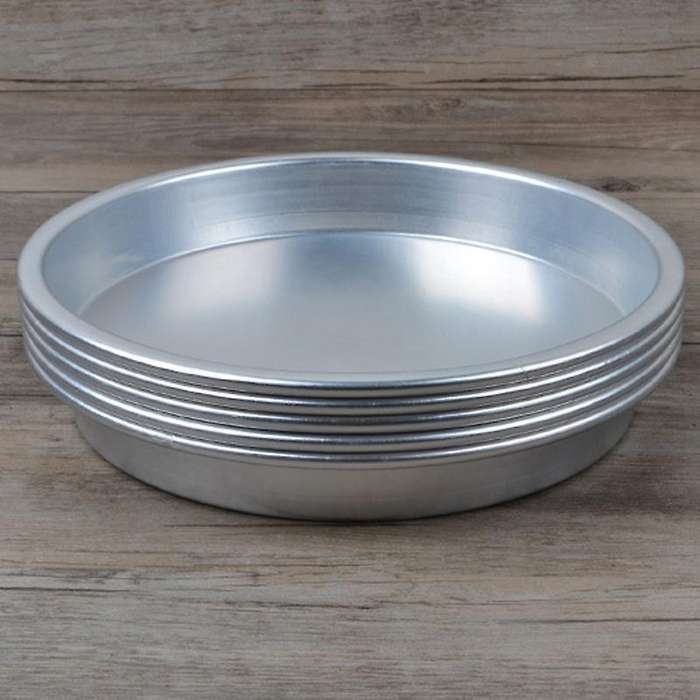 8 Inch 2.5 Cm Outdoor Aluminum Plate Dinner Plate Cookware Tableware Baking Tray Pizza Plate Dish Ba