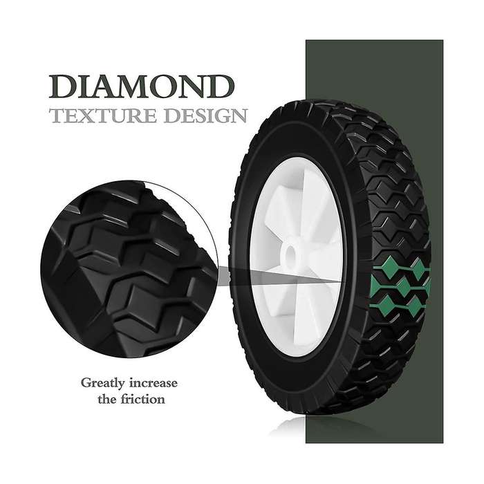 8 Inch Wheels Replacement for 72-108, Wagon Lawn Mower Grill Wheels Replacement with Diamond Tread